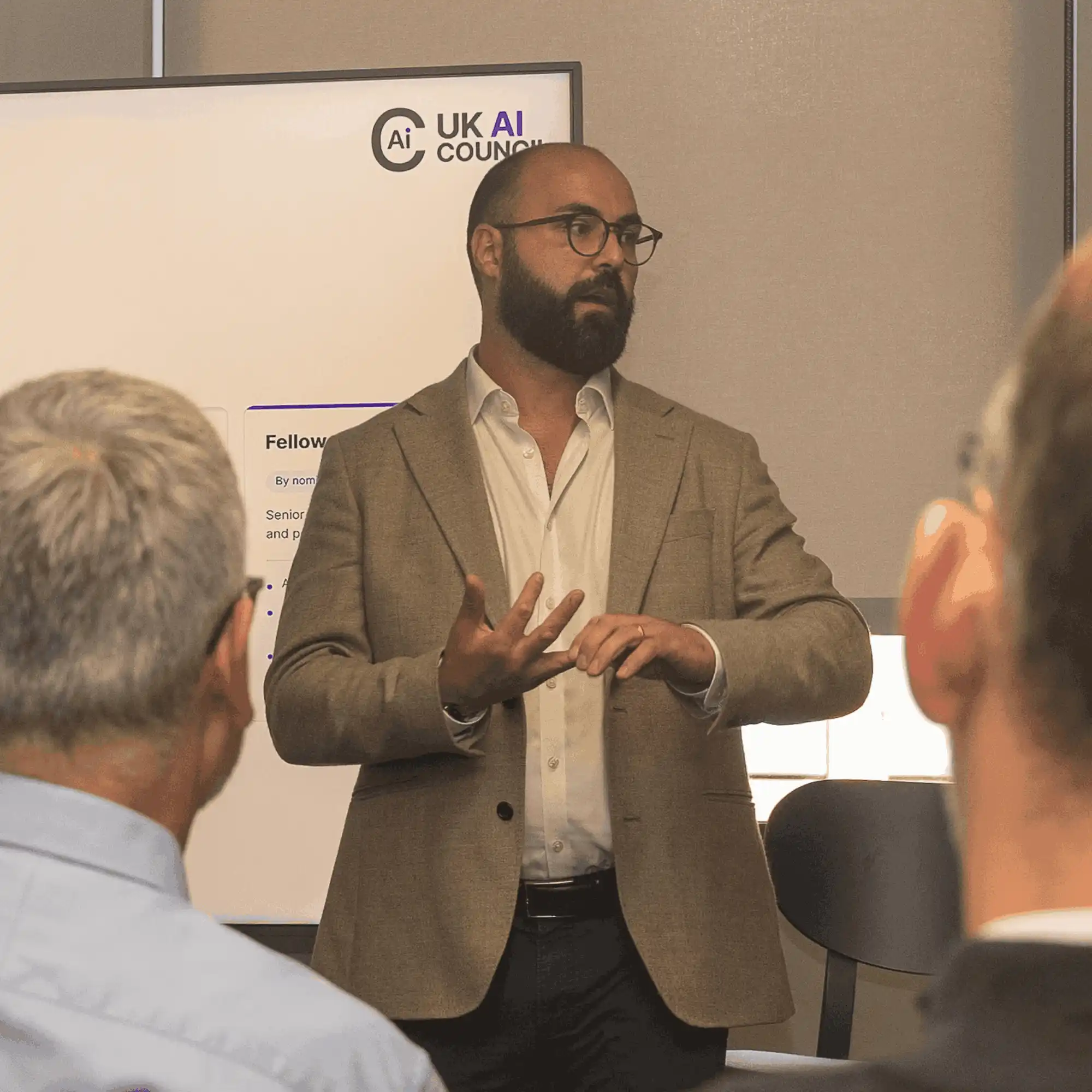 Philip Blake, Chief Executive of the UK AI Council, speaking at the launch event